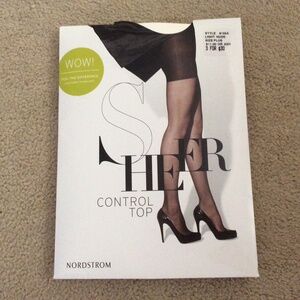 Nordstrom Sheer Control Top Light Nude Pantyhose